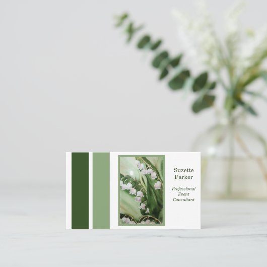 Lily van de Valley Event Planner Visitekaartje (Staand voorkant)
