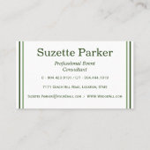 Lily van de Valley Event Planner Visitekaartje (Achterkant)