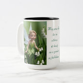 Lily van de Valley Fairy Tweekleurige Koffiemok (Voorkant links)