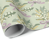 Lily van de Valley Floral Cadeaupapier (Rol Hoek)