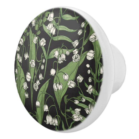 Lily van de Valley Floral Ceramic Knob Keramische Knop (Rechts)