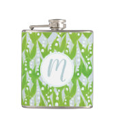 Lily van de Valley Floral Pattern Heupfles (Voorkant)