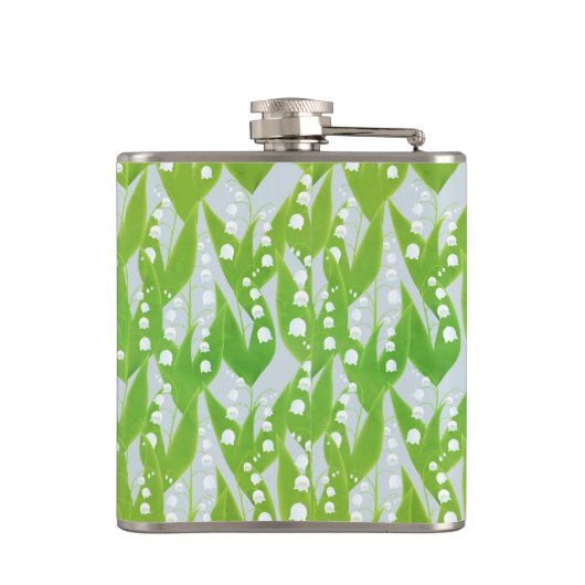 Lily van de Valley Floral Pattern Heupfles (Achterkant)