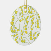 Lily van de Valley Floral Pattern Keramisch Ornament (Rechts)