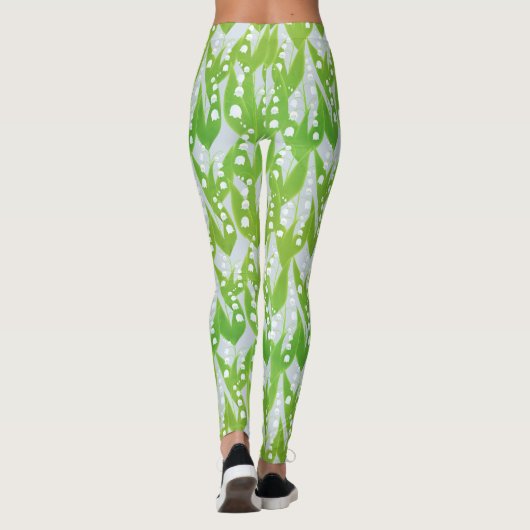 Lily van de Valley Floral Pattern Leggings (Achterkant)