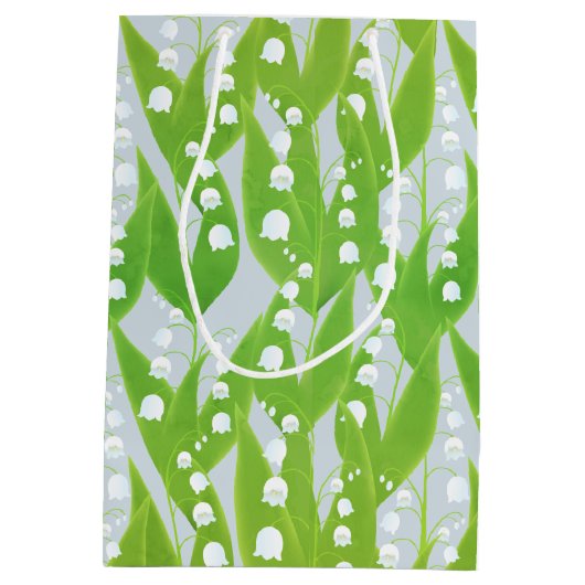 Lily van de Valley Floral Pattern Medium Cadeauzakje (Achterkant)