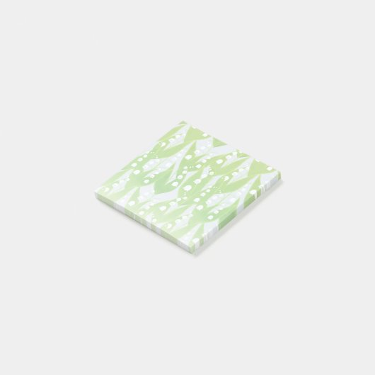 Lily van de Valley Floral Pattern Post-it® Notes (Schuin)