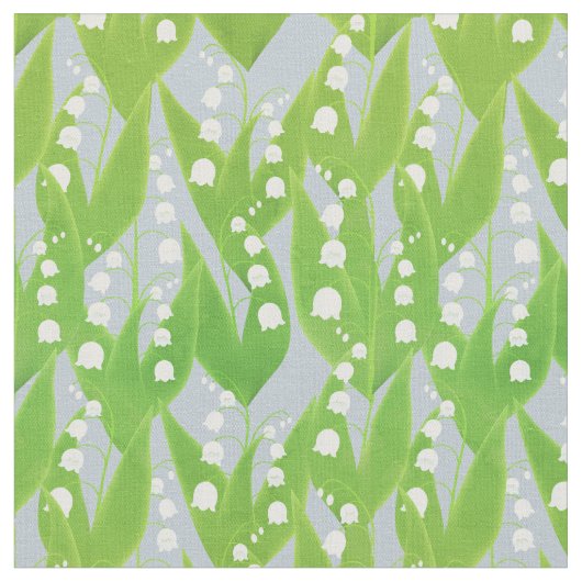 Lily van de Valley Floral Pattern Stof (Close Up)