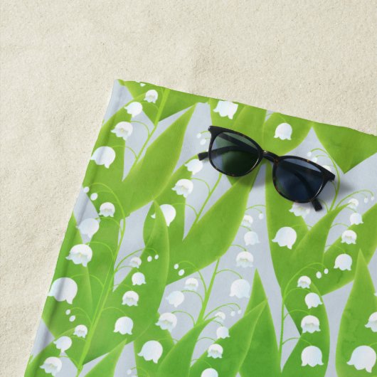 Lily van de Valley Floral Pattern Strandlaken (In situ)