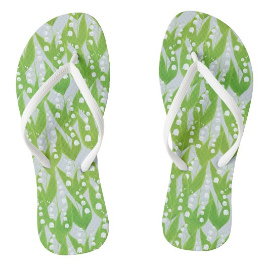 Lily van de Valley Floral Pattern Teenslippers (Voetbed)