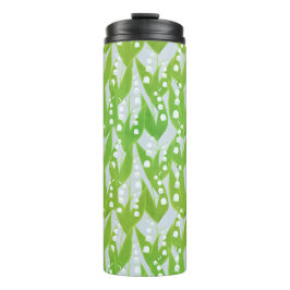 Lily van de Valley Floral Pattern Thermosbeker