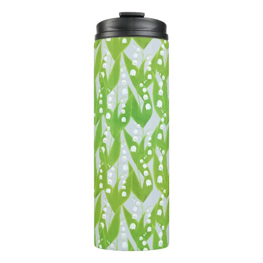 Lily van de Valley Floral Pattern Thermosbeker (Voorkant)