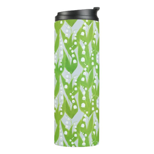Lily van de Valley Floral Pattern Thermosbeker (Gedraaid links)
