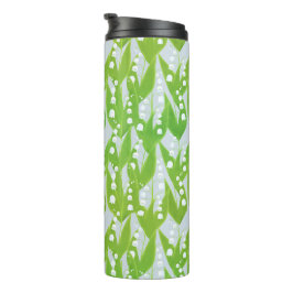 Lily van de Valley Floral Pattern Thermosbeker