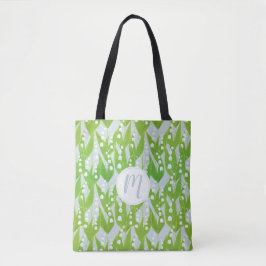 Lily van de Valley Floral Pattern Tote Bag