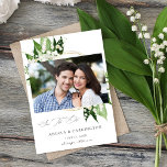 Lily van de Valley Floral Save the Date Photo<br><div class="desc">Grijp je gasten enthousiast en klaar om je bruiloft of feest te vieren met je Lily van de Valley White Floral Foto Save the Date Card.</div>