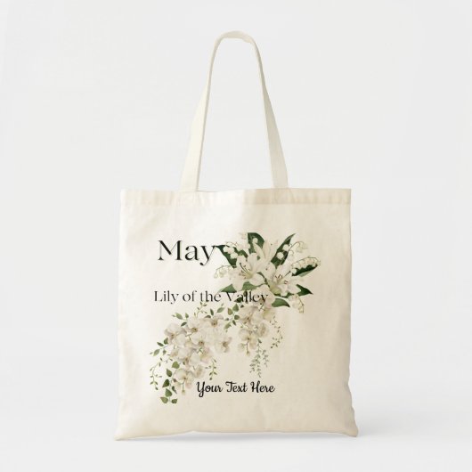Lily van de Valley Floral Tote Bag (Voorkant)