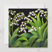 Lily van de Valley Floral Wedding Invitations Kaart (Achterkant)