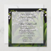 Lily van de Valley Floral Wedding Invitations Kaart (Voorkant)