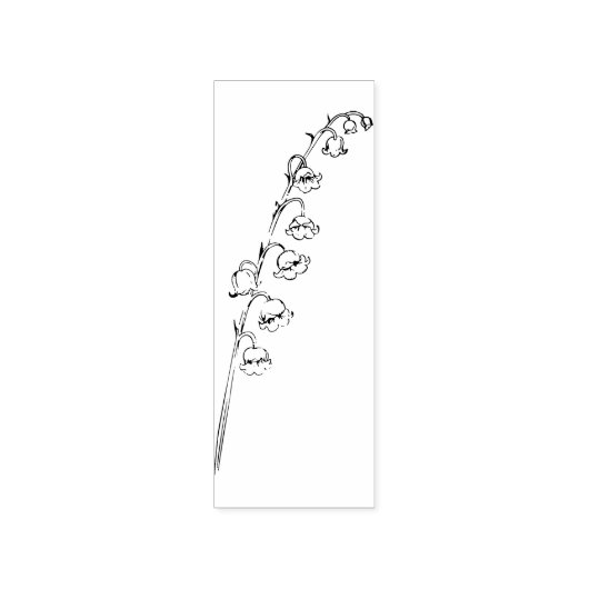 Lily van de Valley Floral Wood Art Stamp Rubberstempel (Afrduk)