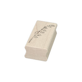 Lily van de Valley Floral Wood Art Stamp Rubberstempel
