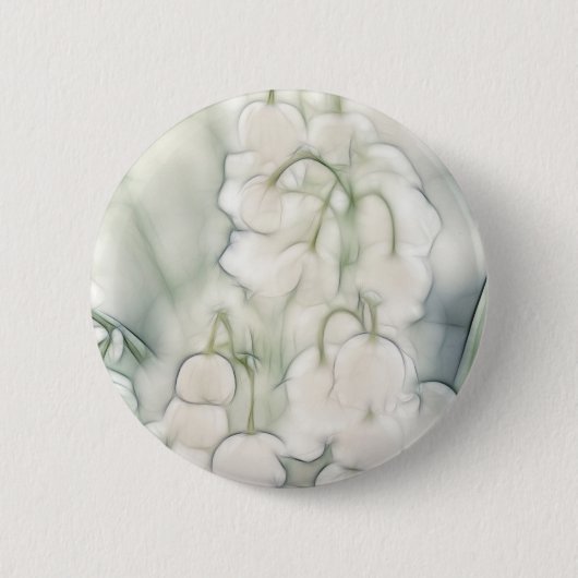 Lily van de Valley Flower Bouquet Ronde Button 5,7 Cm (Voorkant)