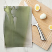 Lily van de Valley Flower Sketch Theedoek (Quarter Fold)