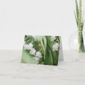 Lily van de Valley Flowers in Waterverf Bedankkaart (Voorkant)