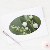 Lily van de Valley Flowers Ovale Sticker (Envelop)