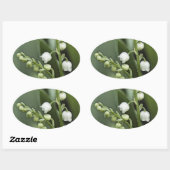 Lily van de Valley Flowers Ovale Sticker (Vel)