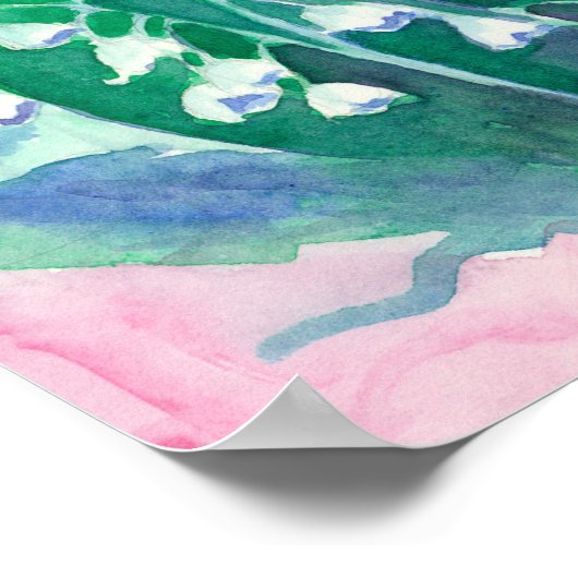 Lily van de Valley Flowers Poster (Hoek)