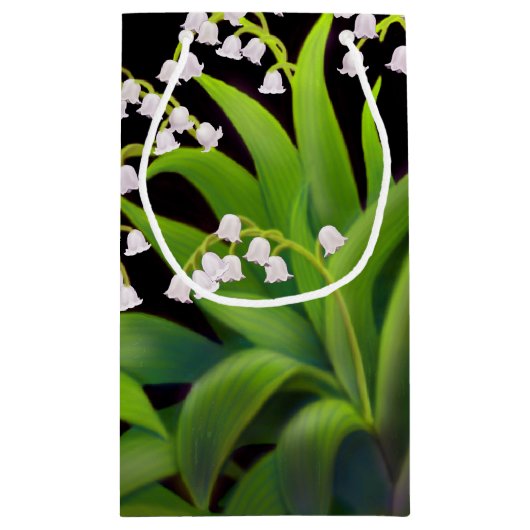 Lily van de Valley Garden Flowers Gift Bag Klein Cadeauzakje (Achterkant)