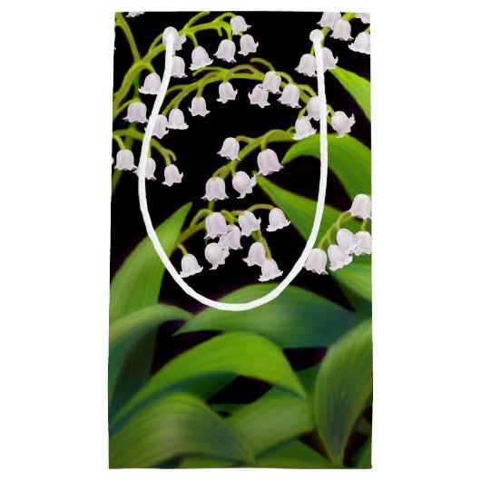 Lily van de Valley Garden Flowers Gift Bag Klein Cadeauzakje (Voorkant)