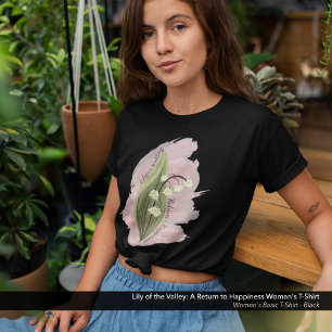 Lily van de Valley Happiness Waterverf Stijl T-shirt