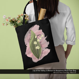 Lily van de Valley Happiness Waterverf Stijl Tote Bag