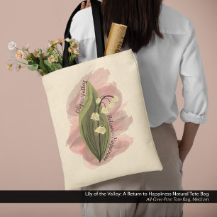 Lily van de Valley Happiness Waterverf Stijl Tote Bag