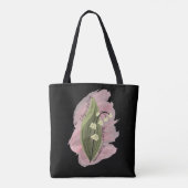 Lily van de Valley Happiness Waterverf Stijl Tote Bag (Achterkant)