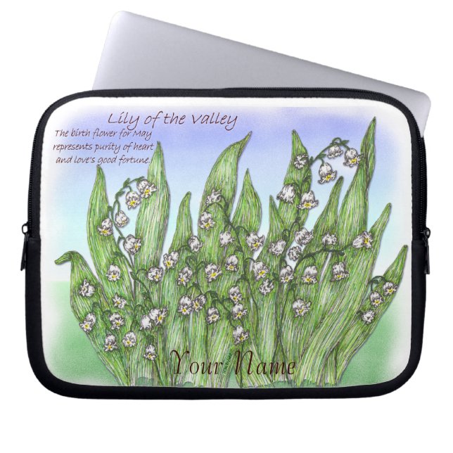 Lily van de Valley Laptop Sleeve (Voorkant)