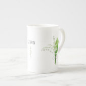 Lily van de Valley May Birth Flower Porselein Kop (Voorkant rechts)