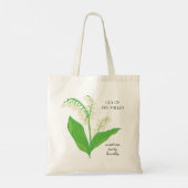 Lily van de Valley May Birth Month Flower Bag Tote Bag (Achterkant)