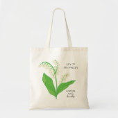 Lily van de Valley May Birth Month Flower Bag Tote Bag (Voorkant)