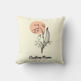Lily van de Valley May Birth Month Flower Kussen