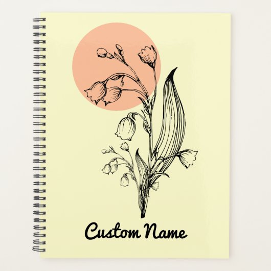 Lily van de Valley May Birth Month Flower Planner (Voorkant)