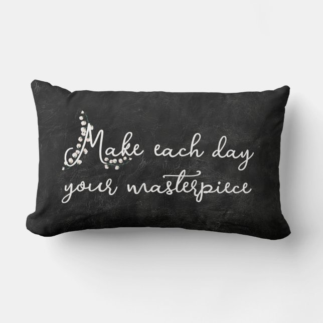 Lily van de Valley met Quote Kussen (Voorkant)