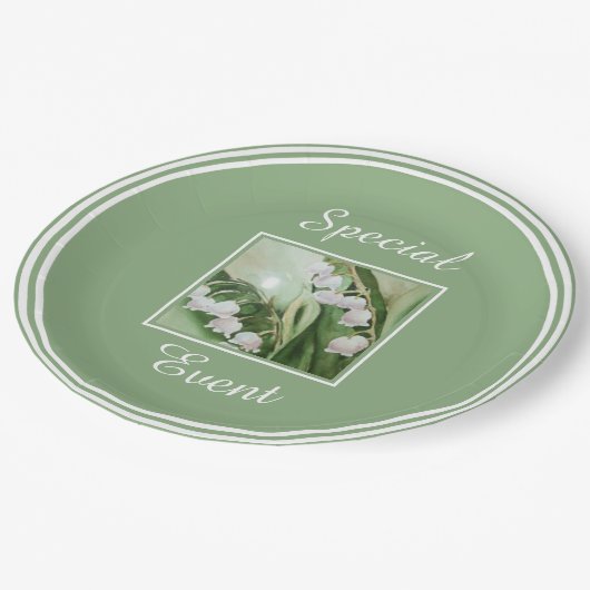 Lily van de Valley Papieren Bordje (Gekanteld)
