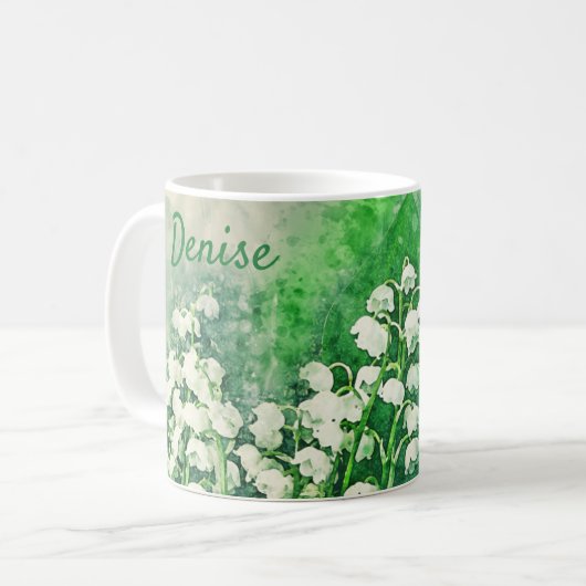 Lily van de Valley Personalized Coffee Mok Cup (Voorkant links)