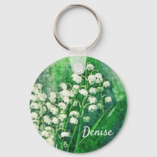 Lily van de Valley Personalized Sleutelhanger Sleu (Voorkant)