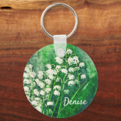Lily van de Valley Personalized Sleutelhanger Sleu (Voorkant)