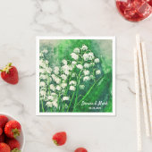 Lily van de Valley Personalized Wedding Napkins Servet (Insitu)