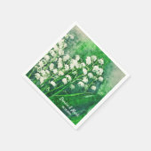 Lily van de Valley Personalized Wedding Napkins Servet (Hoek)